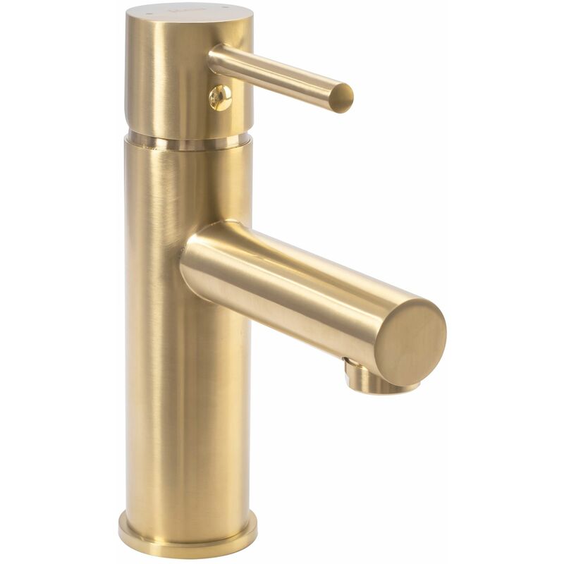 foto del prodotto rea rubinetto lavabo tess brush gold
