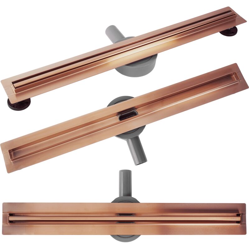 foto del prodotto rea scarico lineare neox slim pro brushed copper 100