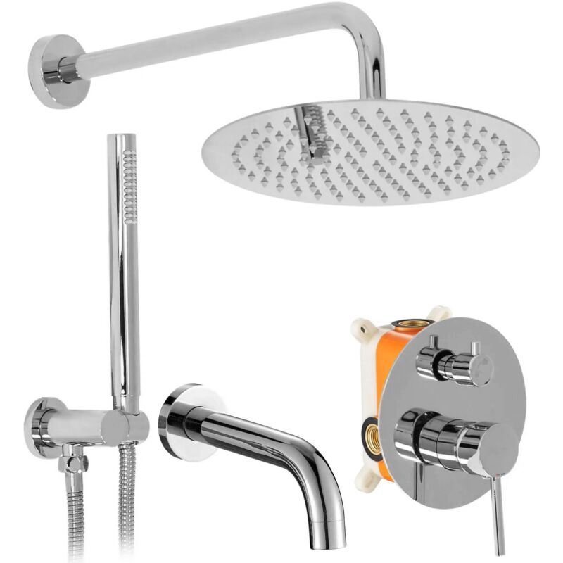 foto del prodotto rea set da vasca doccia da incasso lungo chrome box