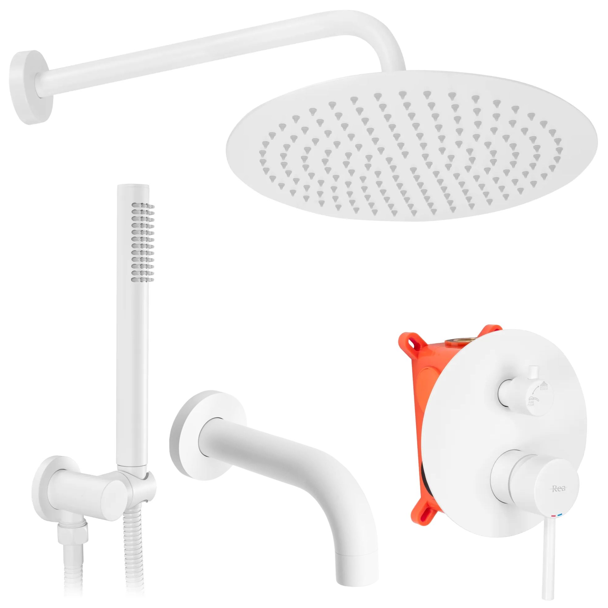 foto del prodotto rea set da vasca doccia da incasso lungo white box