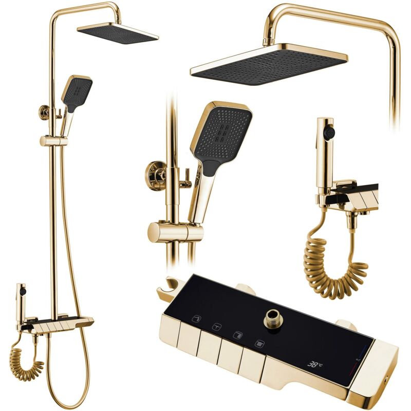 foto del prodotto rea set doccia con termostato rob gold