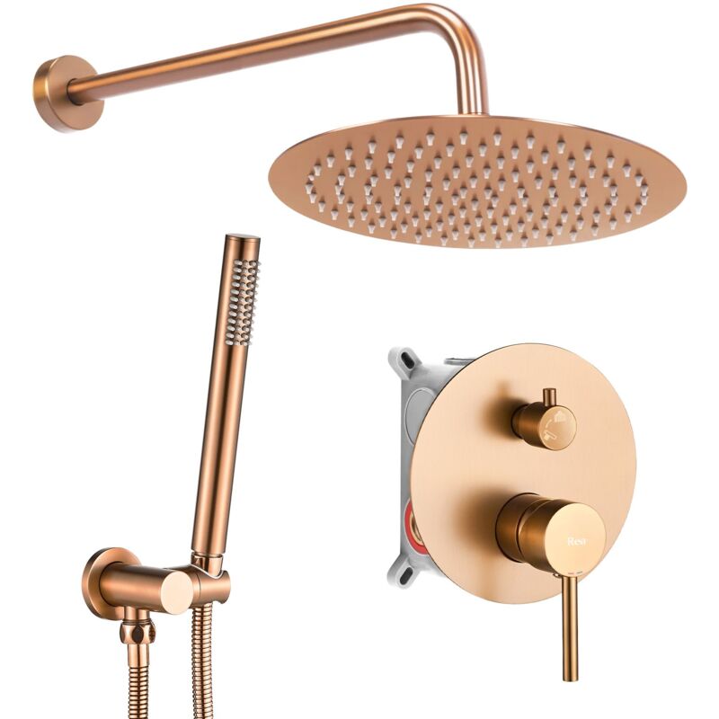 foto del prodotto rea set doccia da incasso lungo copper brush box
