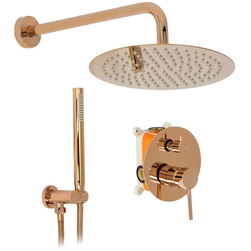 foto del prodotto rea set doccia da incasso lungo rose gold box