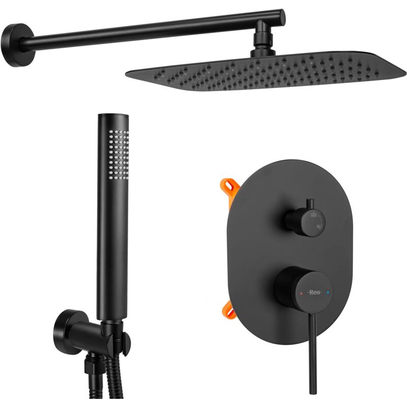 foto del prodotto rea set doccia da incasso oval black box