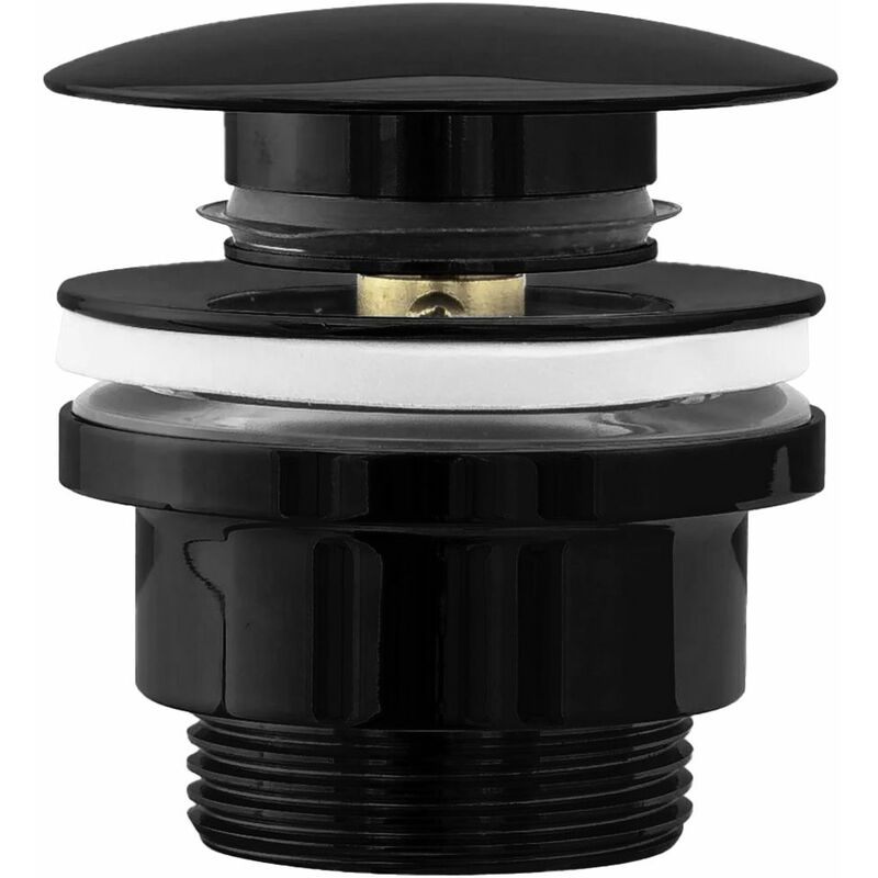 foto del prodotto rea tappo per lavabo universale klik klak black metalic