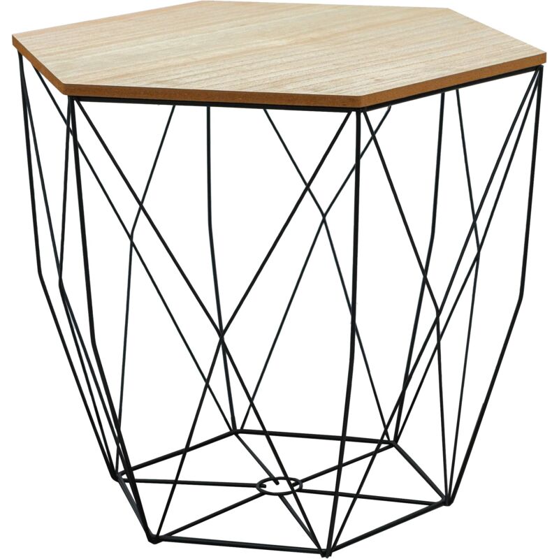 foto del prodotto rea tavolino in filo metallico tutumi sg1910 77 1 l 0 black