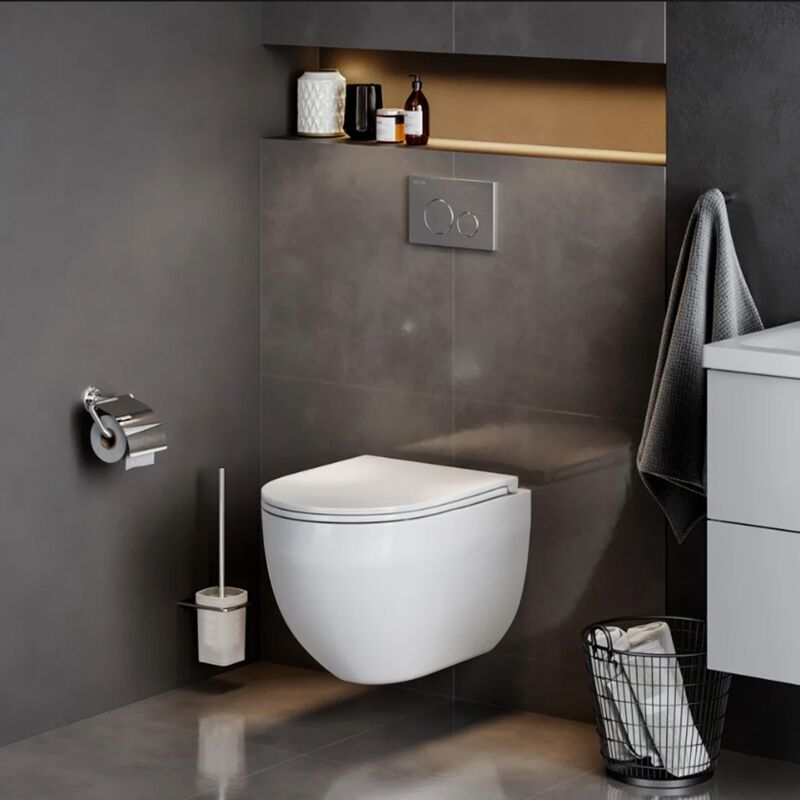 foto del prodotto rea vaso wc sospeso carlo mini tornado rimless flat pro