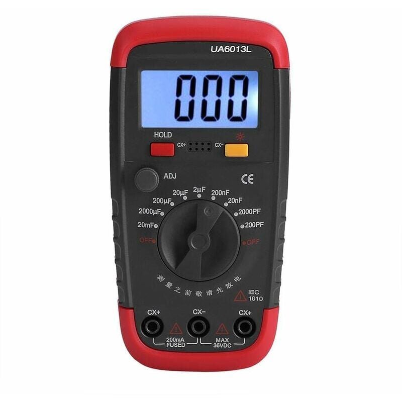 foto del prodotto readcly misuratore di capacit professionale, tester per condensatori digitali 0,1 pf 20000uf con misuratore di capacit con retroilluminazione