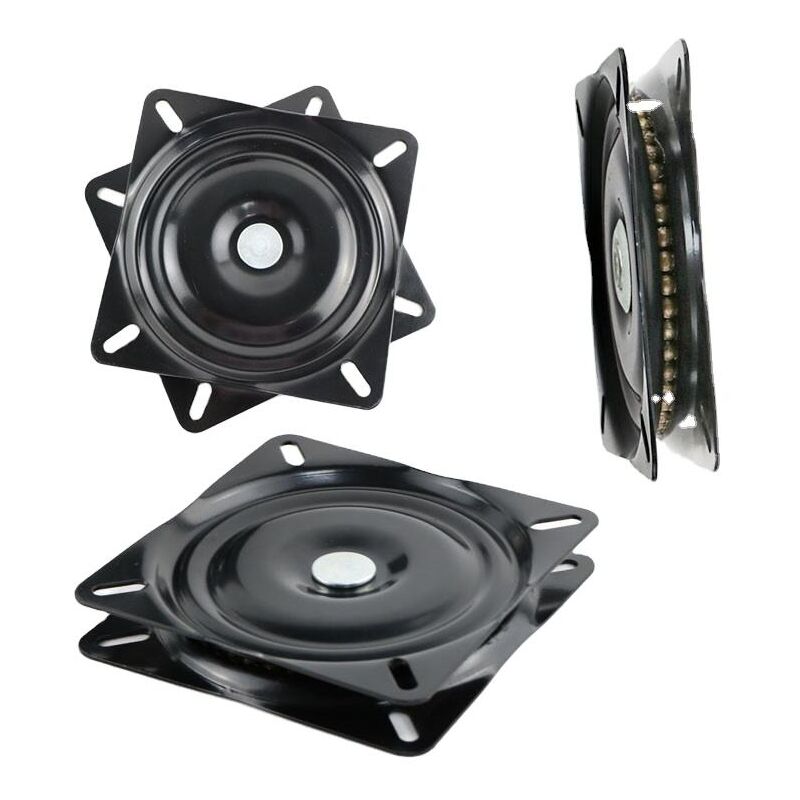 foto del prodotto readcly piatto girevole con cuscinetto quadrato, 16 cm, base girevole, per mobili, divani, tv e sgabelli da bar, nero
