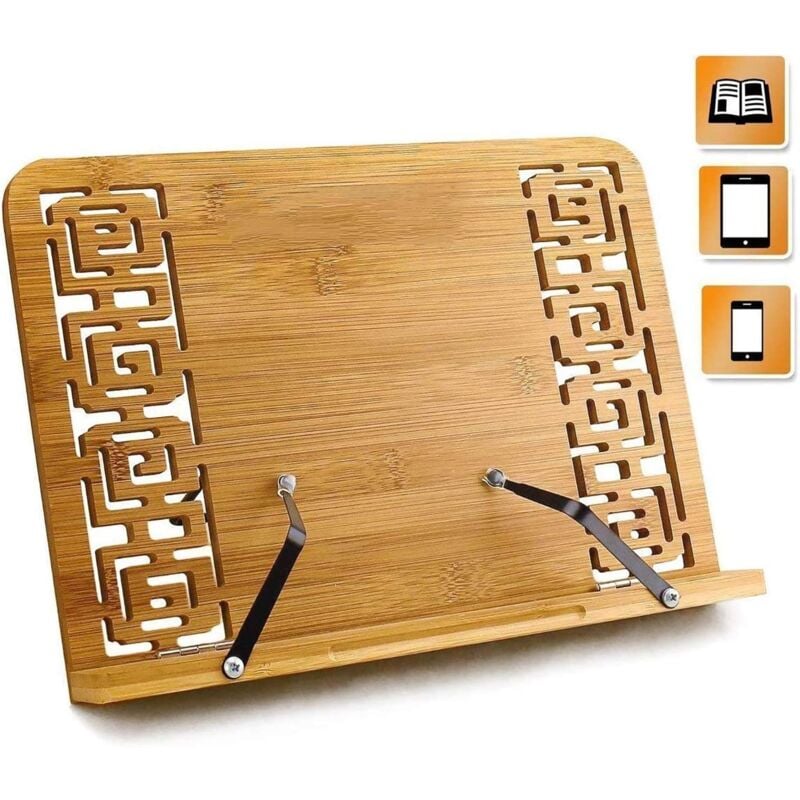 foto del prodotto reading stand, 5 degrees adjustable and foldable for ipad, tablet 