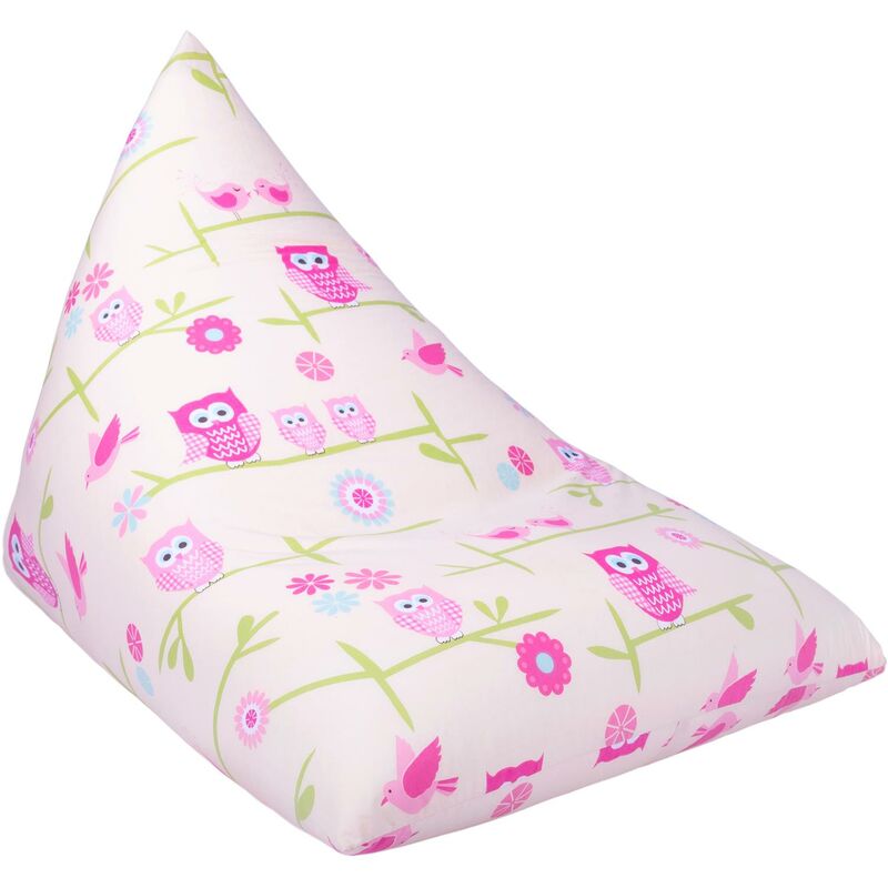 foto del prodotto ready steady bed pouf per bambini per giocare e rilassarsi, 96x120x96 cm pouf a sacco per bambini a forma di piramide per sale giochi e soggiorni,