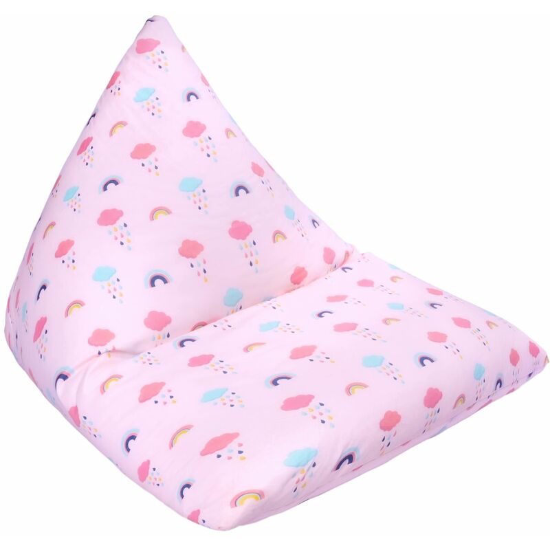 foto del prodotto ready steady bed pouf per bambini per giocare e rilassarsi, 96x120x96 cm pouf a sacco per bambini a forma di piramide per sale giochi e soggiorni,