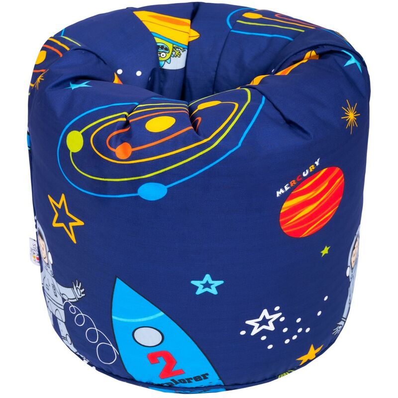 foto del prodotto ready steady bed pouf per bambini per rilassarsi, pouf a sacco per bambini per sale giochi e salotti, 50x50 cm poltrona pouf per bambini con