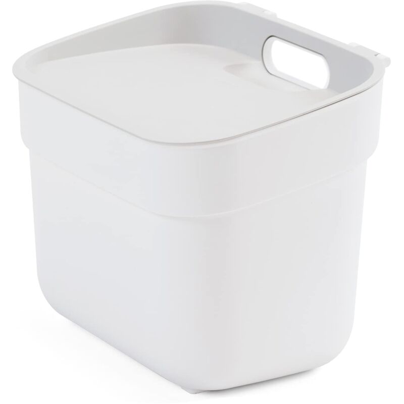 foto del prodotto ready to collect, pattumiera da cucina riciclata al 100 , 5 l, con coperchio grigio chiaro curver