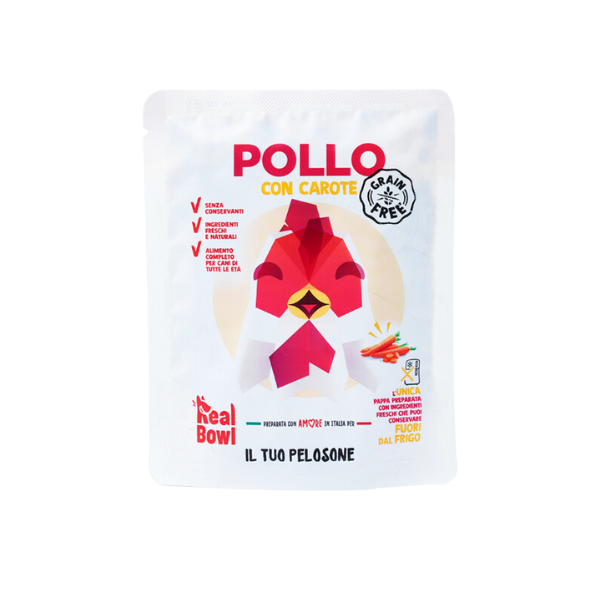 foto del prodotto real bowl dog all breeds grain free 150 gr pollo umido monoproteico cane 1 ordine scegli lo sconto bzr5 bzr20 200 punti fedelt 