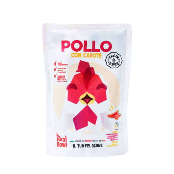 foto del prodotto real bowl dog all breeds grain free 400 gr pollo umido monoproteico cane 1 ordine scegli lo sconto bzr5 bzr20 200 punti fedelt 