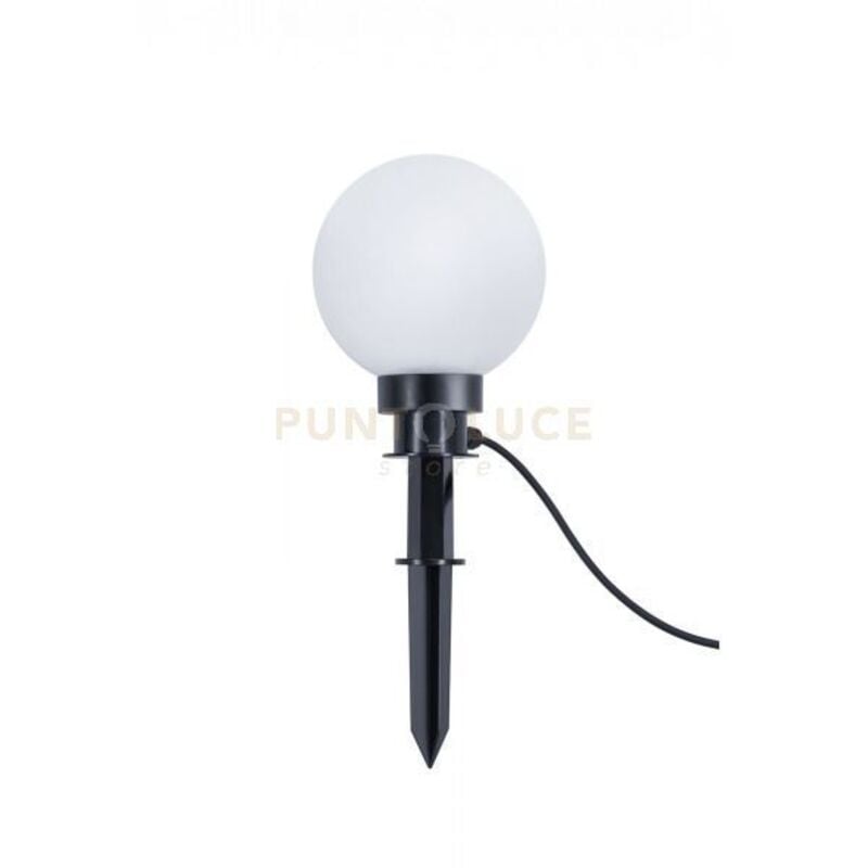 foto del prodotto reality bolo picchetto sfera diametro 20cm con 5 metri di cavo ip44 1 luce attacco e27 bianco
