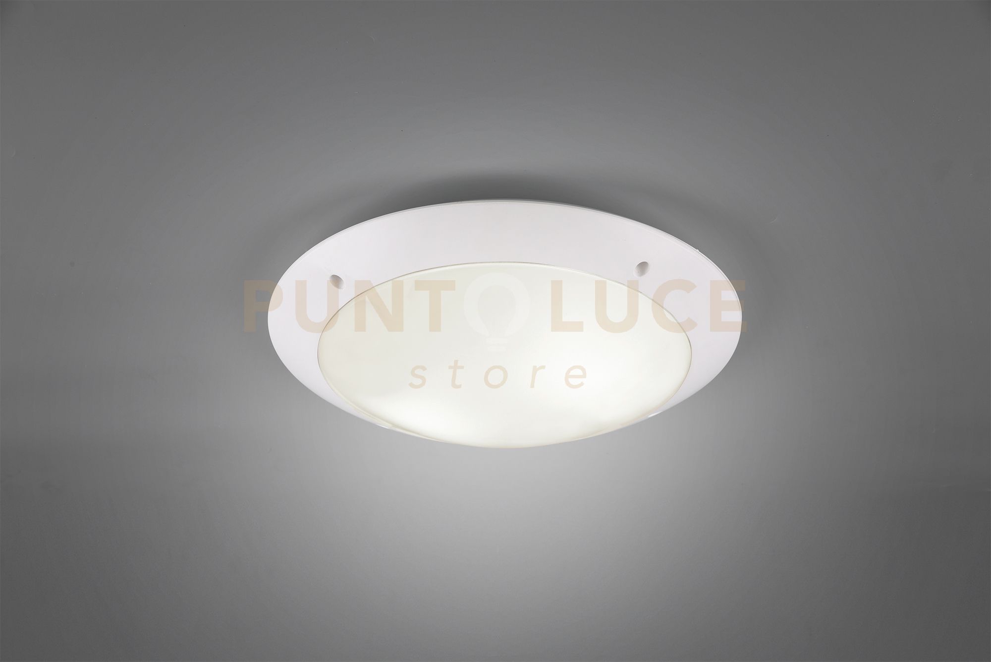 foto del prodotto reality camaro plafoniera da esterno metacrilato bianca d. 33cm ip54 2 luci attacco e27