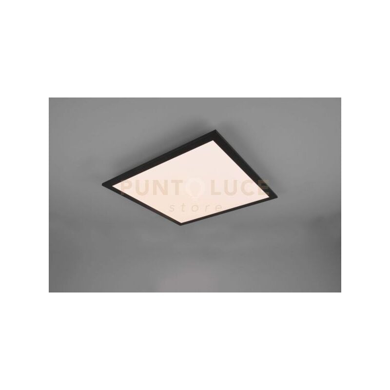 foto del prodotto reality gamma plafoniera led 18w 2300lm, 2700 6500k quadrata bordo nero con telecomando multifunzione 45x45cm dimmerabile