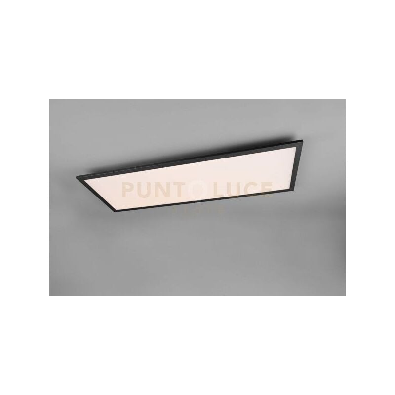 foto del prodotto reality gamma plafoniera led 33,5w 3850lm, 2700 6500k rettangolare bordo nero con telecomando multifunzione 80x30cm dimmerabile