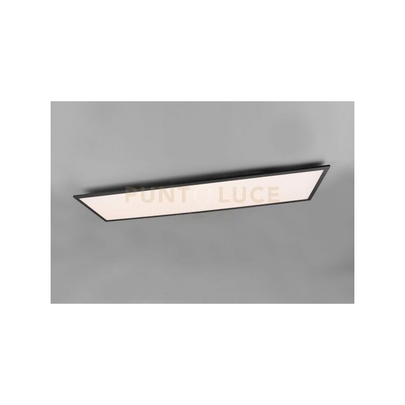 foto del prodotto reality gamma plafoniera led 33,5w 4200lm, 2700 6500k rettangolare bordo nero con telecomando multifunzione 120x30cm dimmerabile