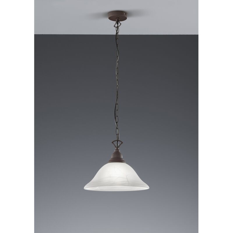 foto del prodotto reality lampadario country e27 d.33xh130cm ruggine
