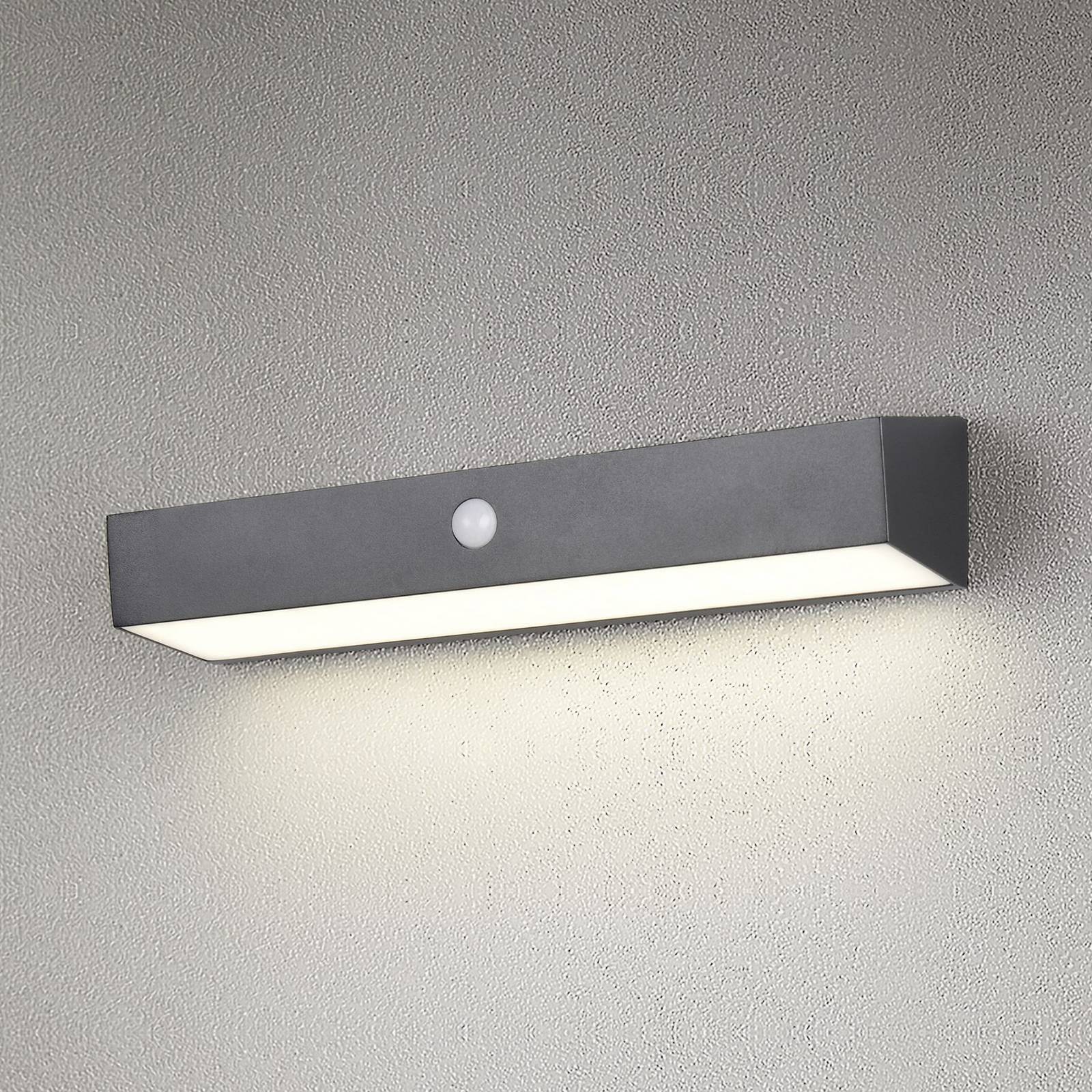 foto del prodotto reality leuchten applique solare silves, nero, sensore, ip44