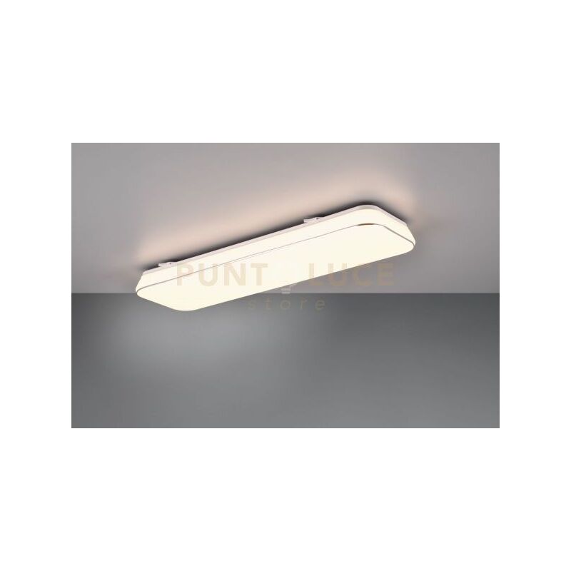 foto del prodotto reality leuchten blanca plafoniera led 28w 3200lm, 3000k rettangolare dimmerabile con interruttore 60cm x 17cm