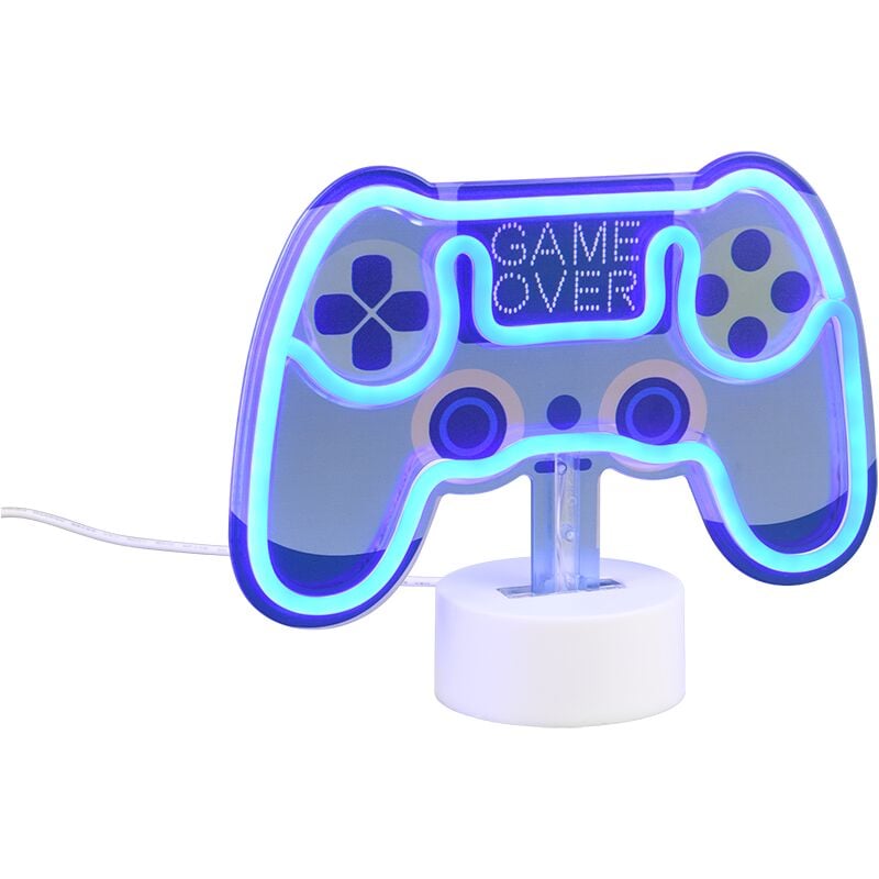 foto del prodotto reality leuchten control lampada led da tavolo, blu, larghezza 22,8 cm, plastica