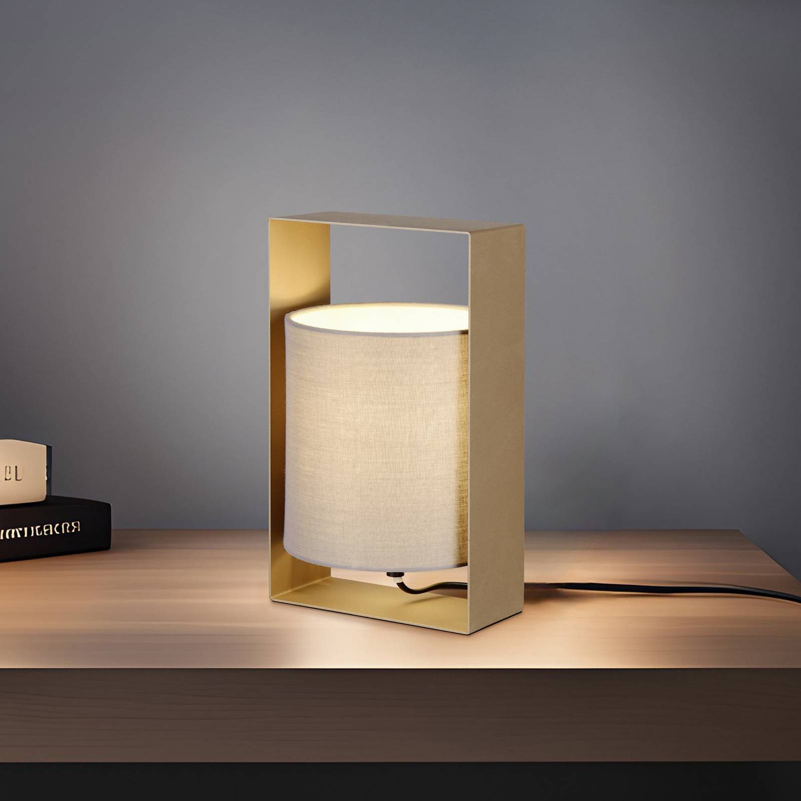 foto del prodotto reality leuchten lampada da tavolo pail, caff , metallo, altezza 27 cm