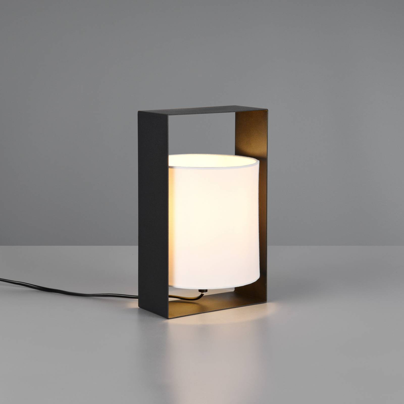 foto del prodotto reality leuchten lampada da tavolo pail, nero opaco, metallo, altezza 27 cm