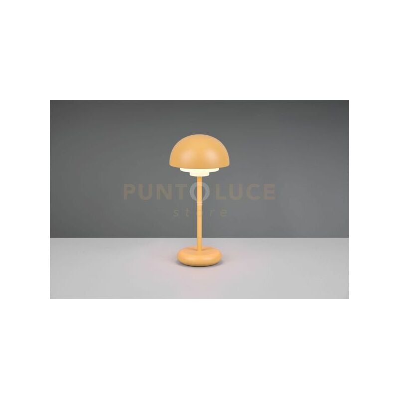 foto del prodotto reality leuchten lampada elliot led appoggio esterno ip44 h.26cm ricaricabile con usb giallo brillante r52306183