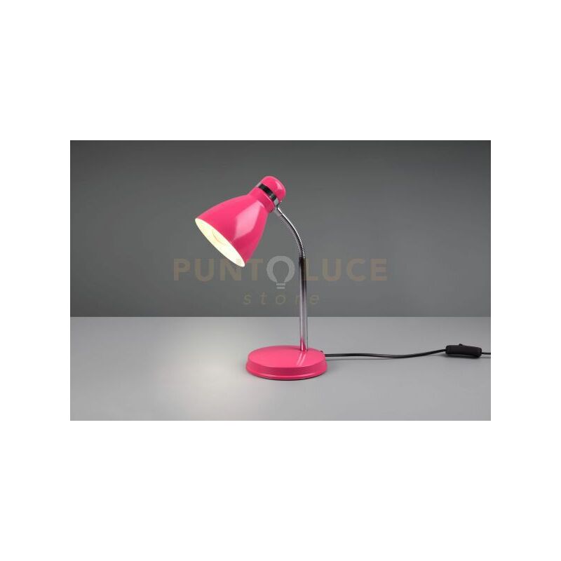 foto del prodotto reality leuchten lampada harvey metallo flessibile h.33cm porpora e cromato r50731093