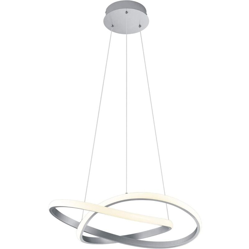 foto del prodotto reality leuchten lampadario a sospensione course led cerchio infinito satinato diametro 60cm