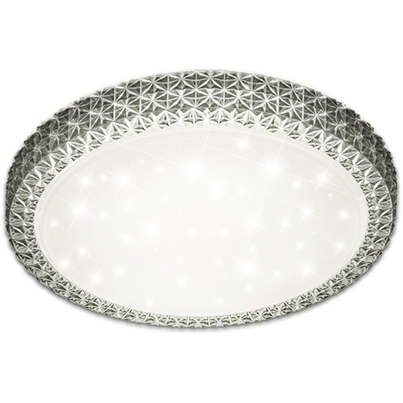 foto del prodotto reality leuchten led 24 watt plafoniera camera da letto lampada effetto stella di cristallo reality lighten r62422142