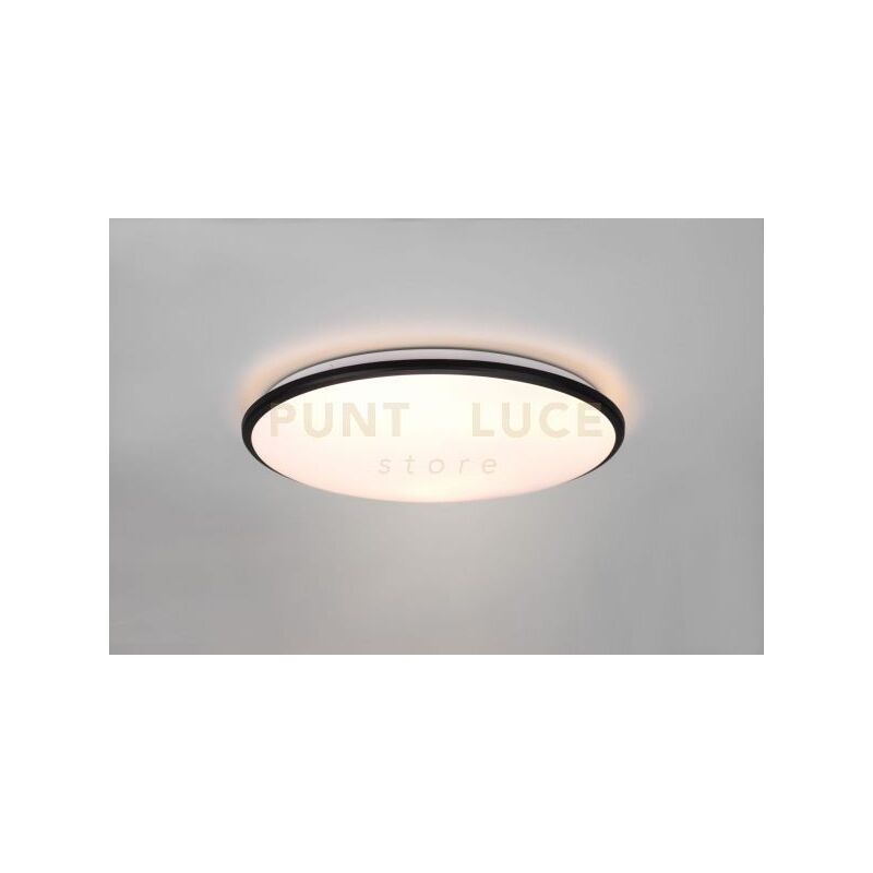 foto del prodotto reality leuchten limbus plafoniera led 34w 4100lm, 3000k bordo nero con dimmerazione con interruttore d.50cm
