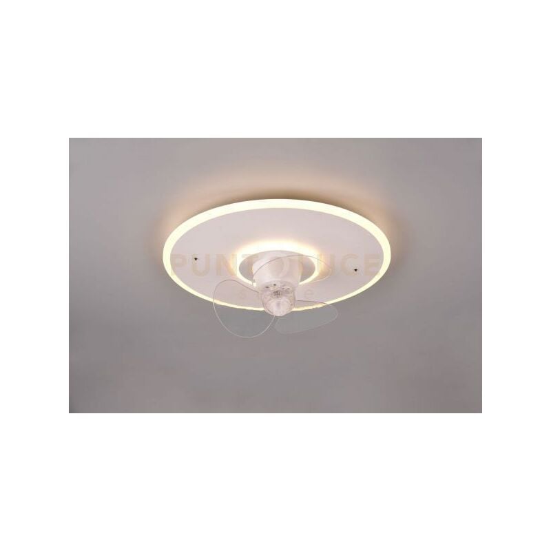 foto del prodotto reality leuchten nybro plafoniera led 30w 3500lm, 2700 6500k bianca con ventilatore con telecomando multifunzione d. 50cm dimmerabile