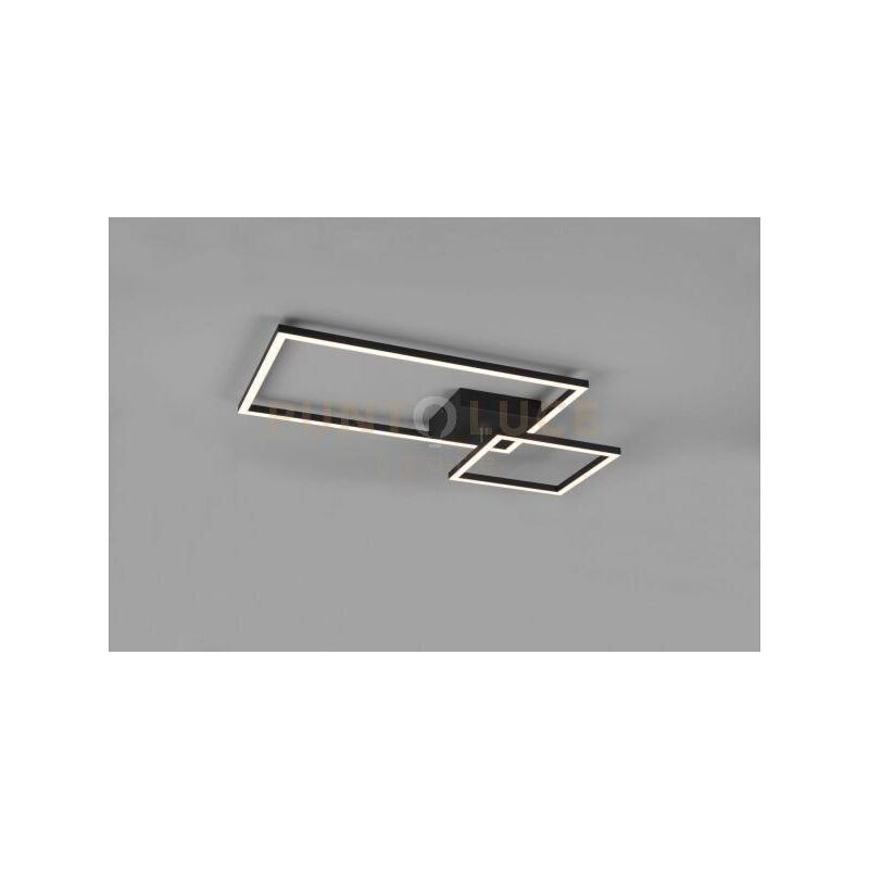 foto del prodotto reality leuchten padella plafoniera led 25w 3000lm, 4000k nera con snodo dimmerabile con interruttore l. 63,5cm