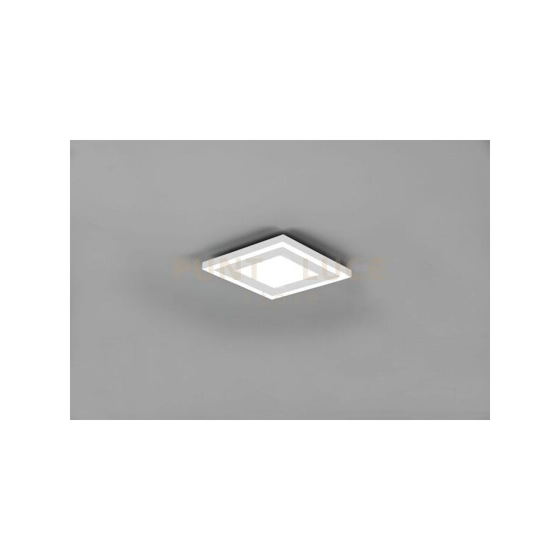 foto del prodotto reality leuchten plafoniera carus led quadrata doppio interruttore 20cm x 20cm bordo bianco r67212031