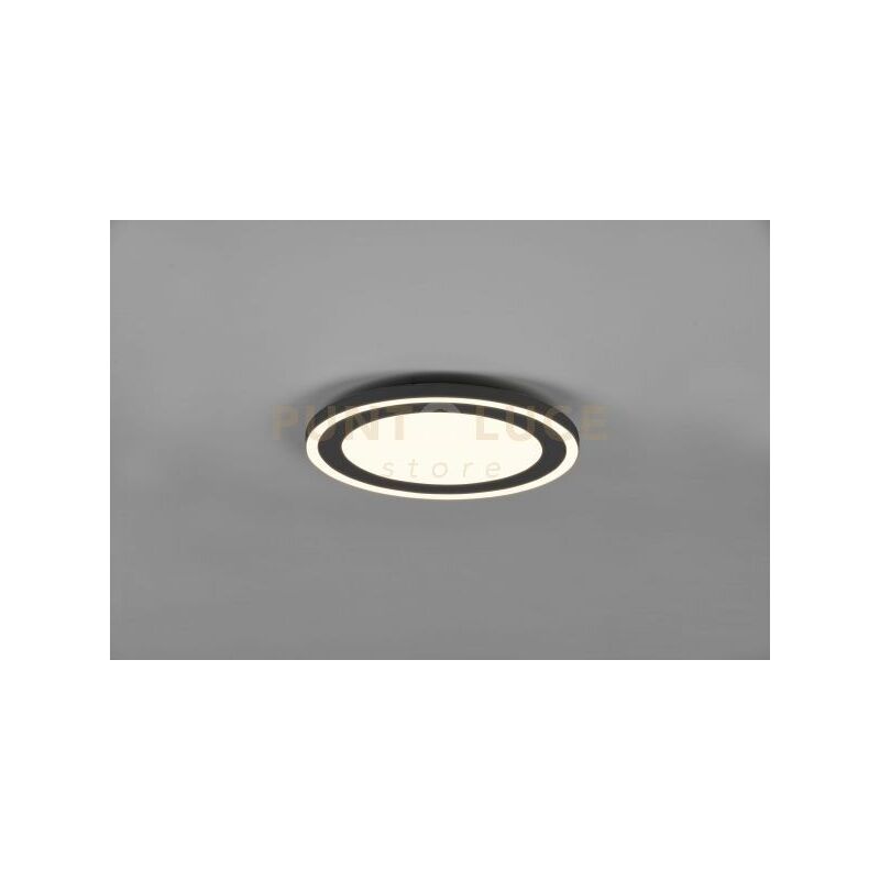 foto del prodotto reality leuchten plafoniera carus led rotonda bordo nero r67223332