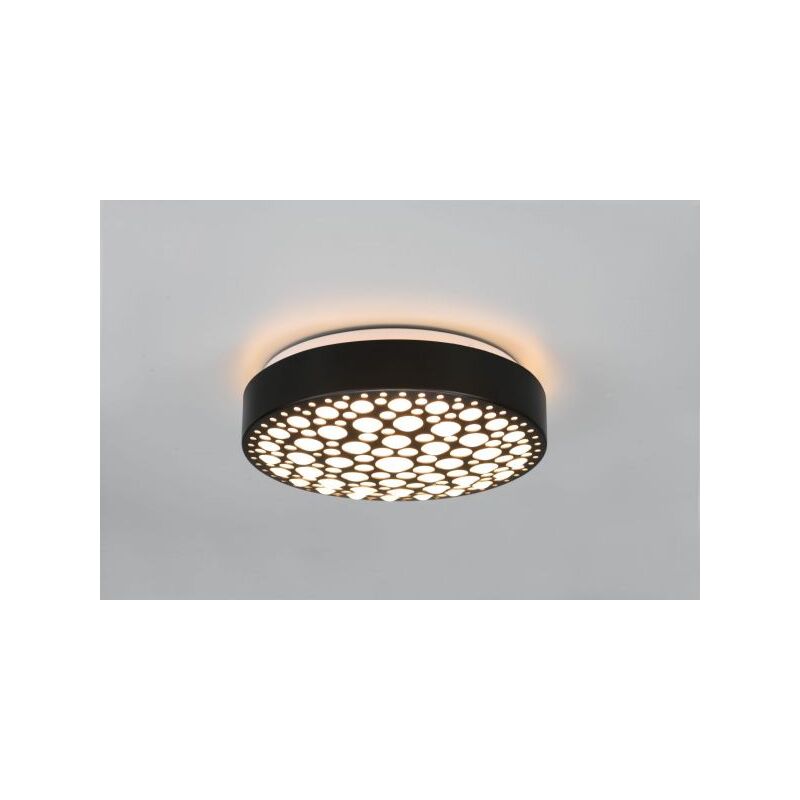 foto del prodotto reality leuchten plafoniera chizu led rotonda nera r67162832