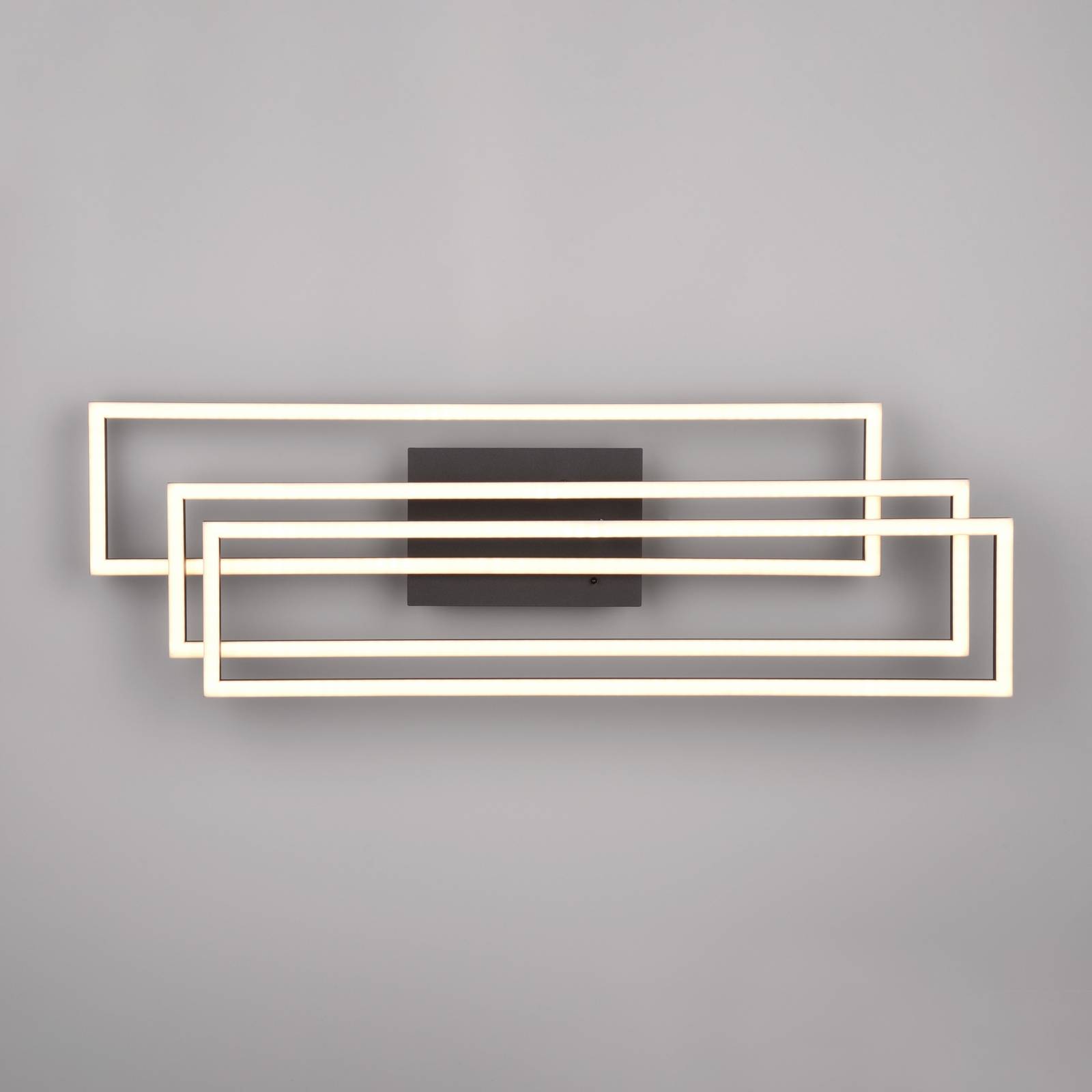 foto del prodotto reality leuchten plafoniera led corso 3 luci, nero satinato