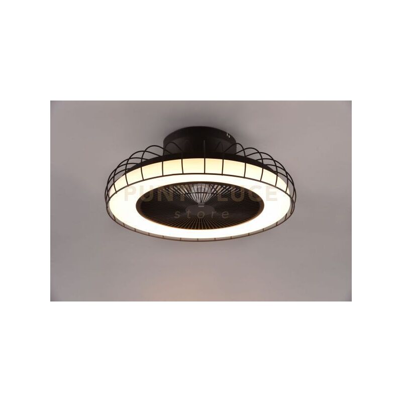 foto del prodotto reality leuchten plafoniera sandfjord led con gabbia metallo nero r64122132
