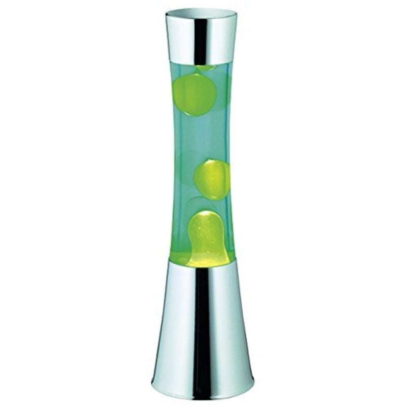 foto del prodotto reality leuchten - reality r50551116 lava lampada tavolo, 1xgy6.35, 35 w alogena, cromo nero trasparente chiaro, 41 cm