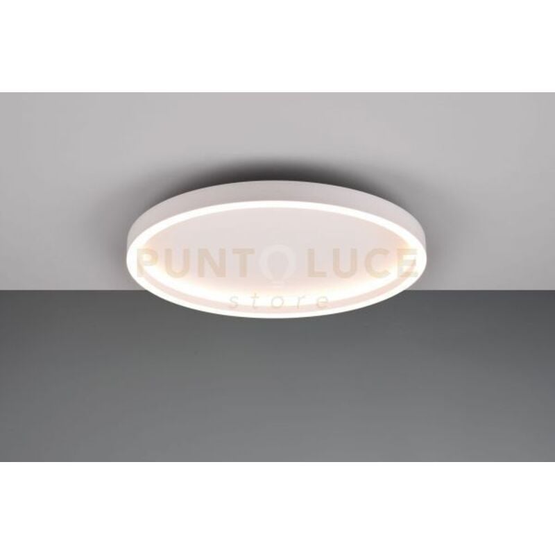 foto del prodotto reality leuchten rotonda plafoniera led 20w 2600lm, 3000k rotonda bordo metallo bianco d. 35cm