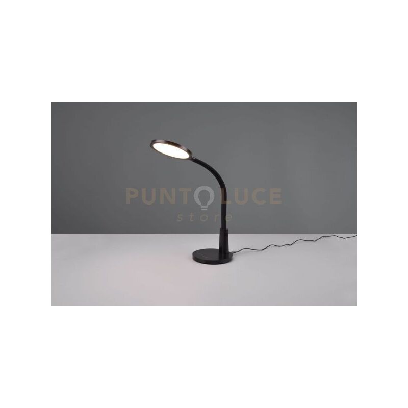 foto del prodotto reality leuchten sally lampada da studio led 8,4w 830lm, 4000k nera flessibile con controllo touch multifunzione e timer h. 36cm