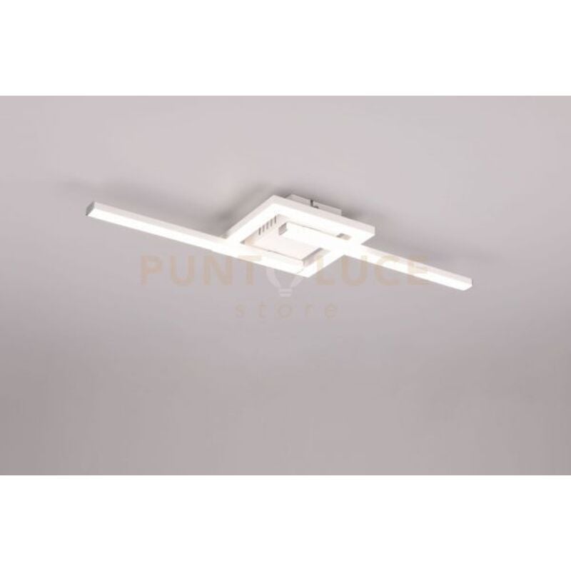 foto del prodotto reality leuchten viale plafoniera led 17w 1950lm, 4000k bianca orientabile l. 55cm in metallo ip20