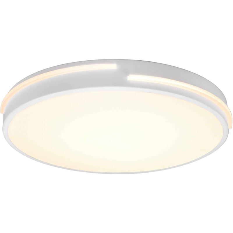 foto del prodotto reality plafoniera led c telecomando, metallo, bianco opaco, d40 cm, tacoma