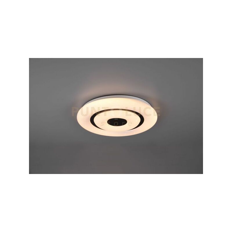foto del prodotto reality plafoniera rana led diffusore effetto cielo stellato con telecomando d.40cm bordi neri r65081000
