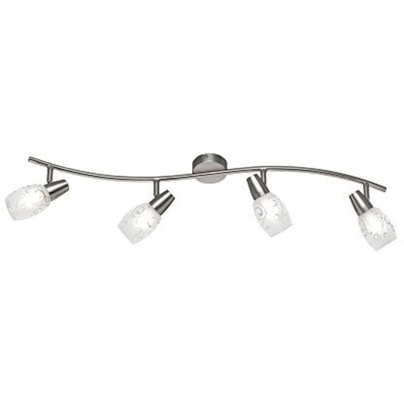 foto del prodotto reality r80024007 colmar barra con 4 spots, e14, diffusori in vetro satinato